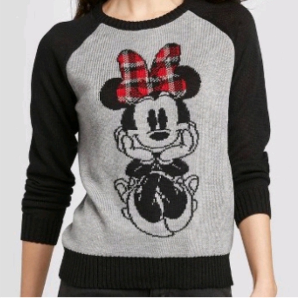 Retro Disney‎ Minnie Mouse Graphic Pullover Sweater Sz M shabby chic
